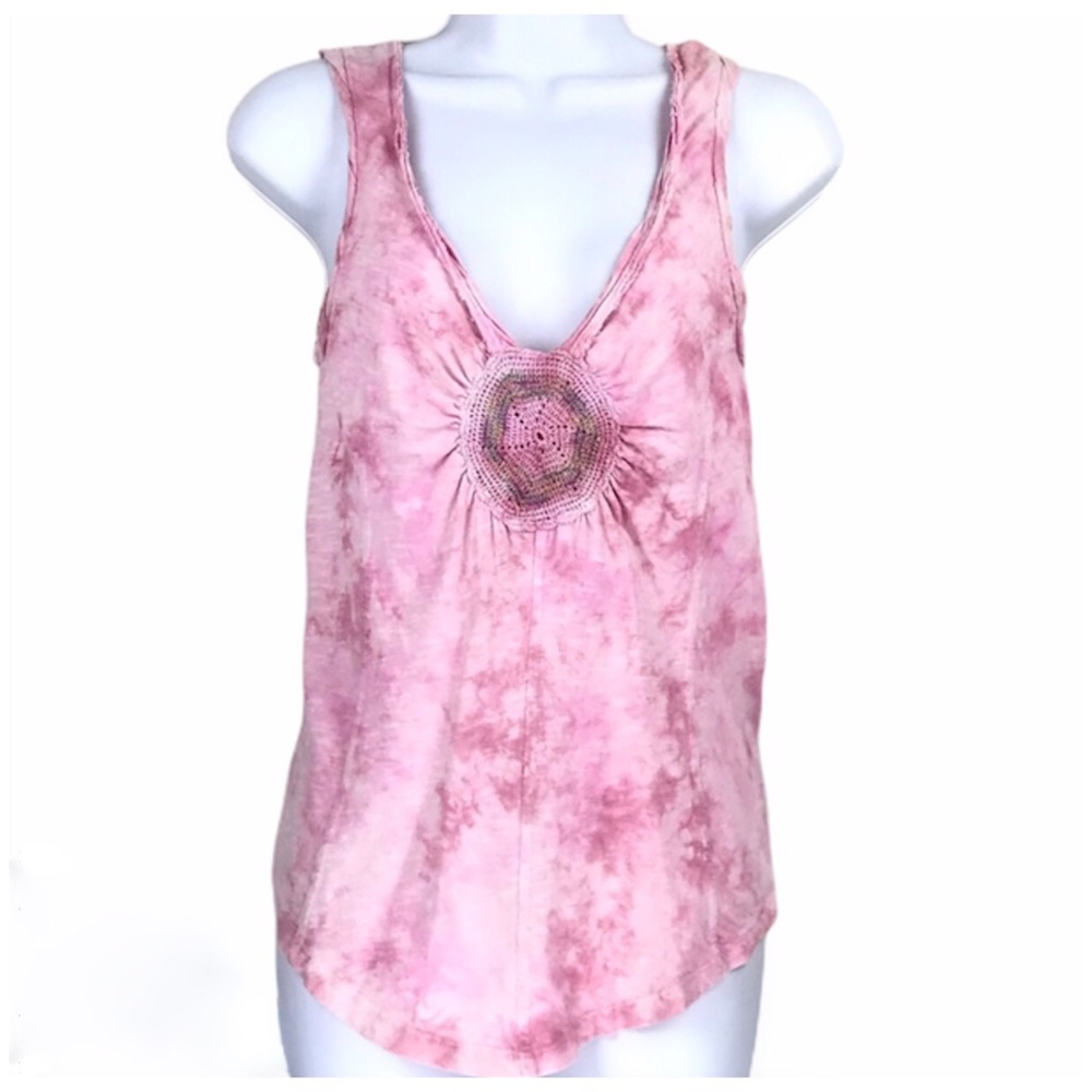 FREE PEOPLE Boho Tie-Dye Medallion Tank Top Sz. S
